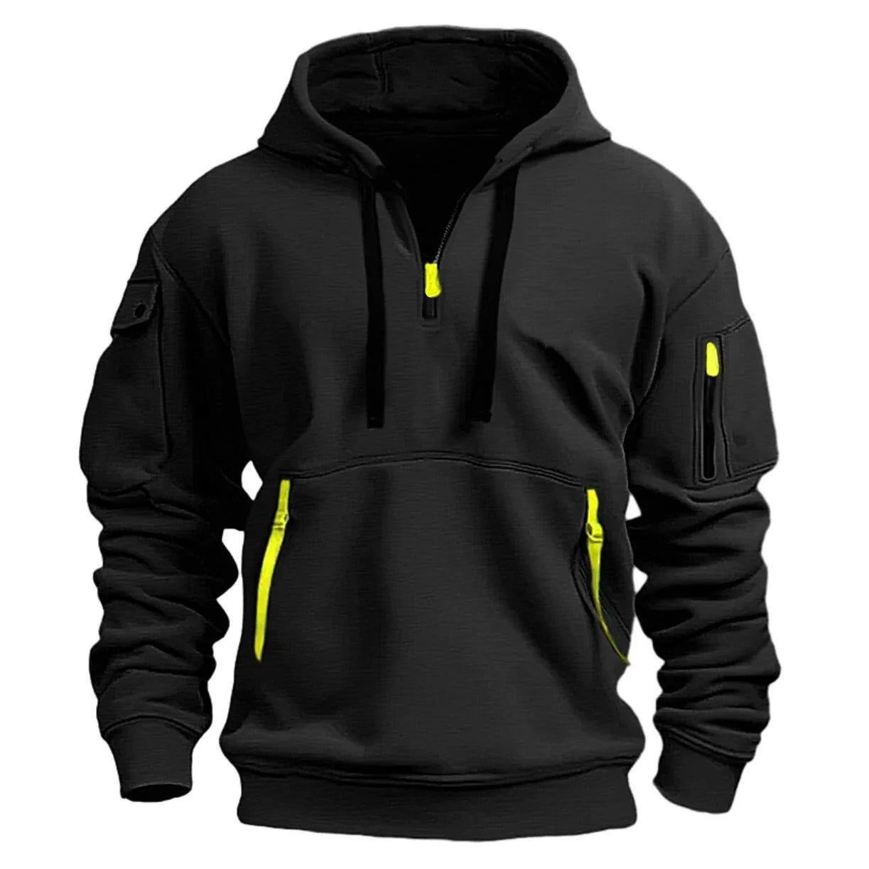 Halvdraget huvtröja – stilren sweatshirt för män