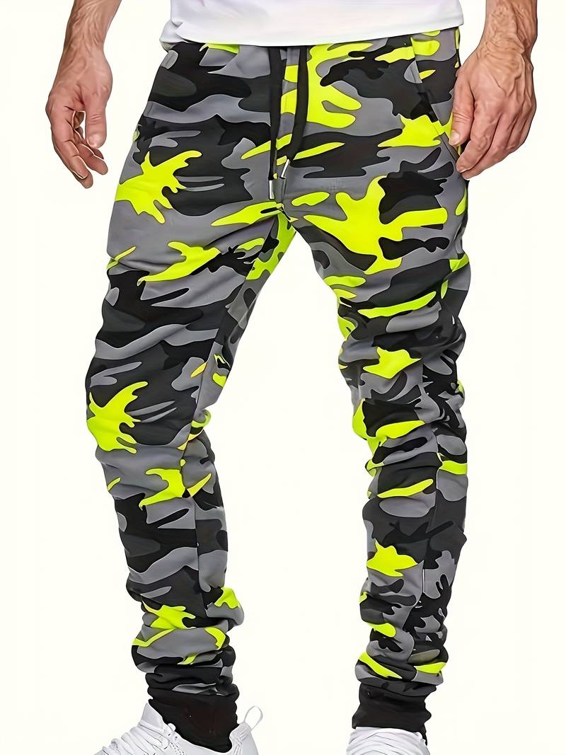 Herren hose med camouflagemönster – trendiga joggers