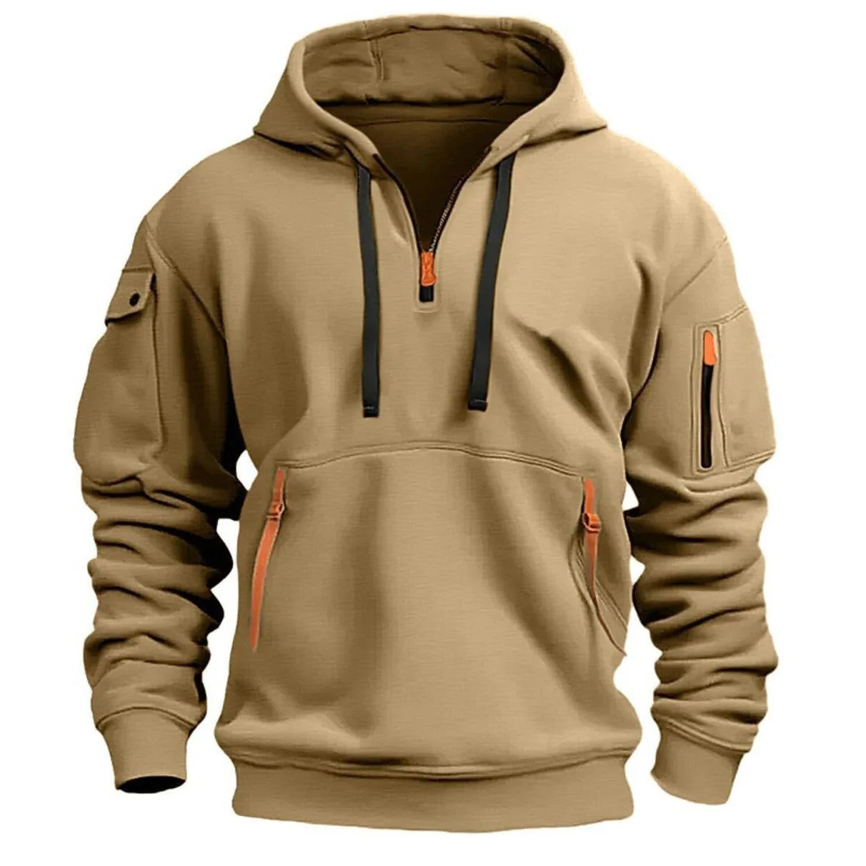 Halvdraget huvtröja – stilren sweatshirt för män