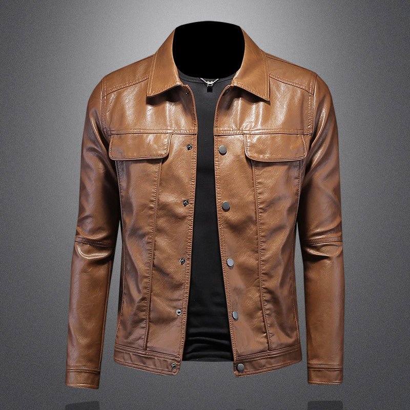 Herrskinnjacka i Tidlös Bikerstil – Premium Kvalitet & Stil