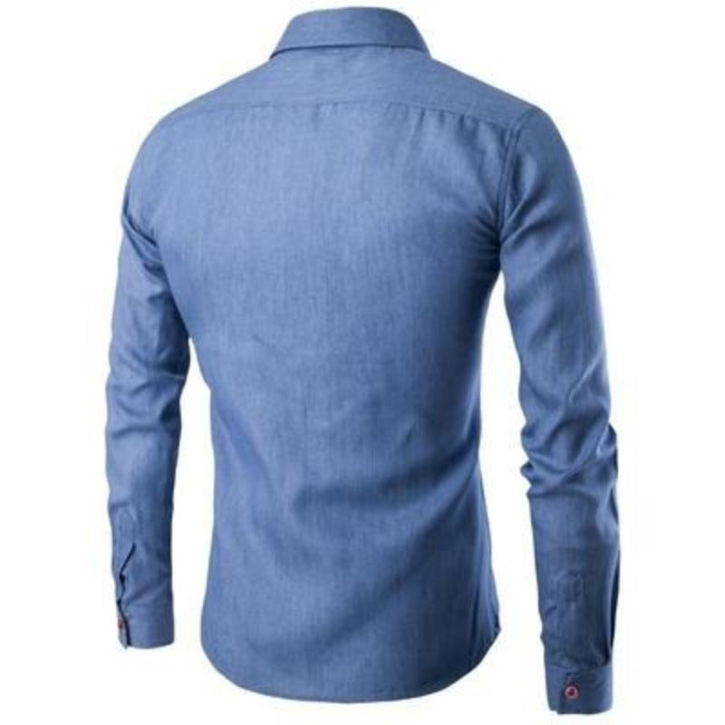 Chic denimskjorta – långärmad och stilren skjorta för män
