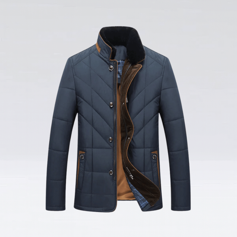 Herr quiltad jacka – elegant vinterstil för casual och kontor
