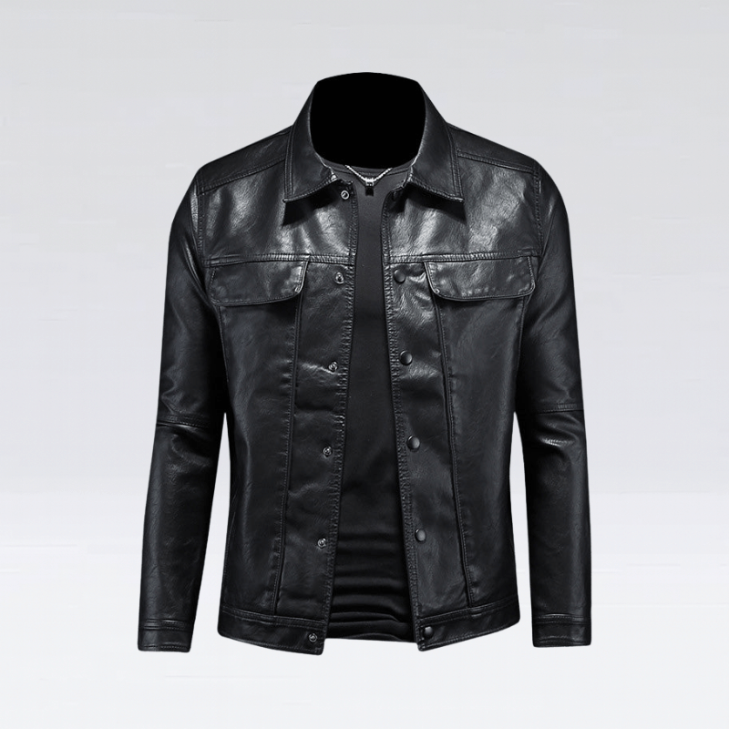 Herrskinnjacka i Tidlös Bikerstil – Premium Kvalitet & Stil