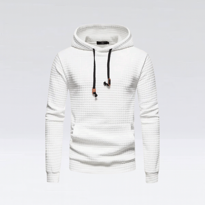 Hoodie för män med kviltad design – lätt och stilren