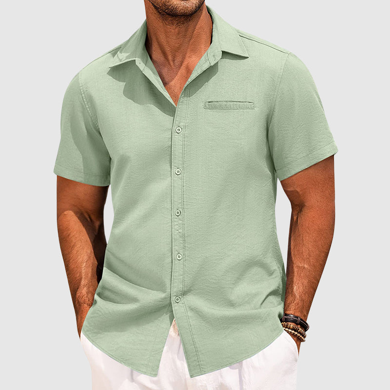 Herrskjorta för sommaren - lätt och andningsaktiv casualwear med kort ärm