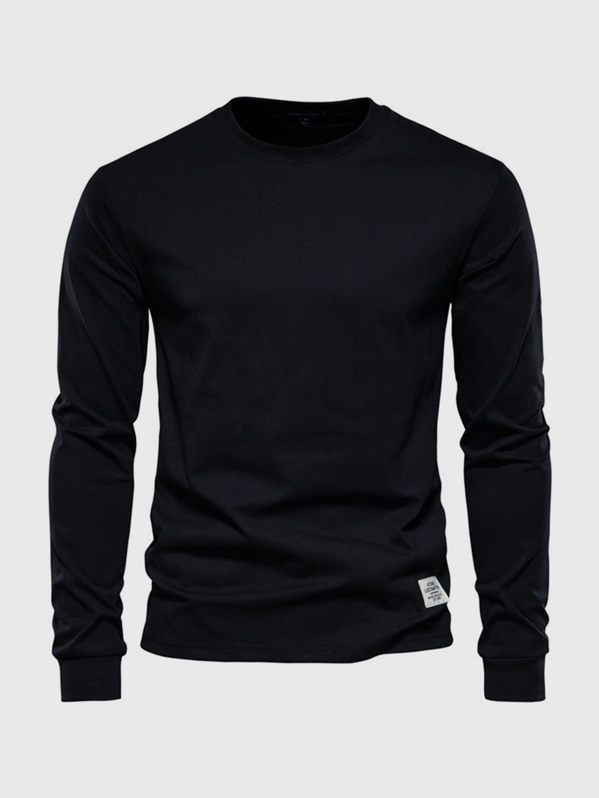 Mäns långärmad t-shirt - lättviktig och avslappnad med mångsidig bomull för daglig stil