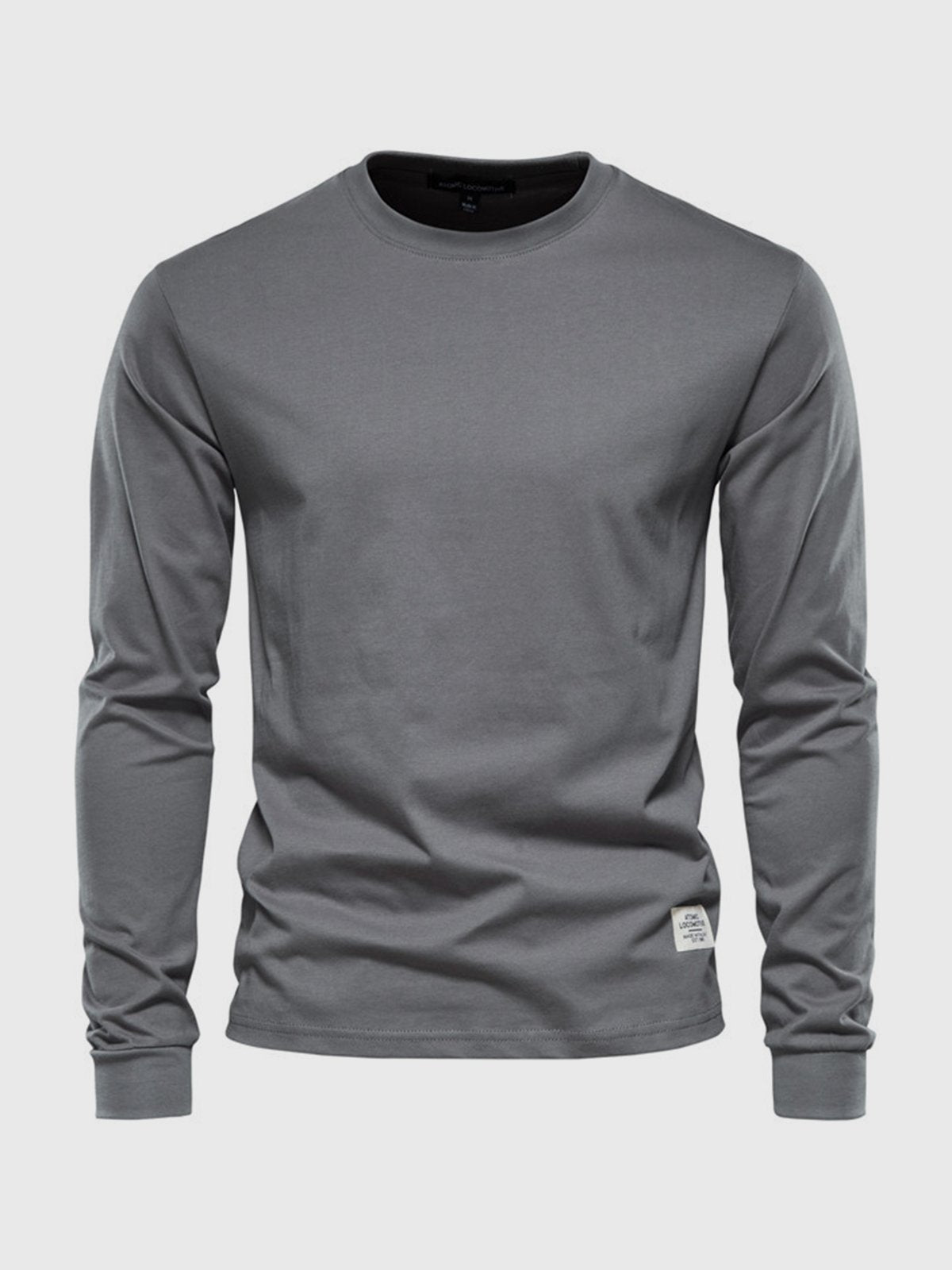 Mäns långärmad t-shirt - lättviktig och avslappnad med mångsidig bomull för daglig stil