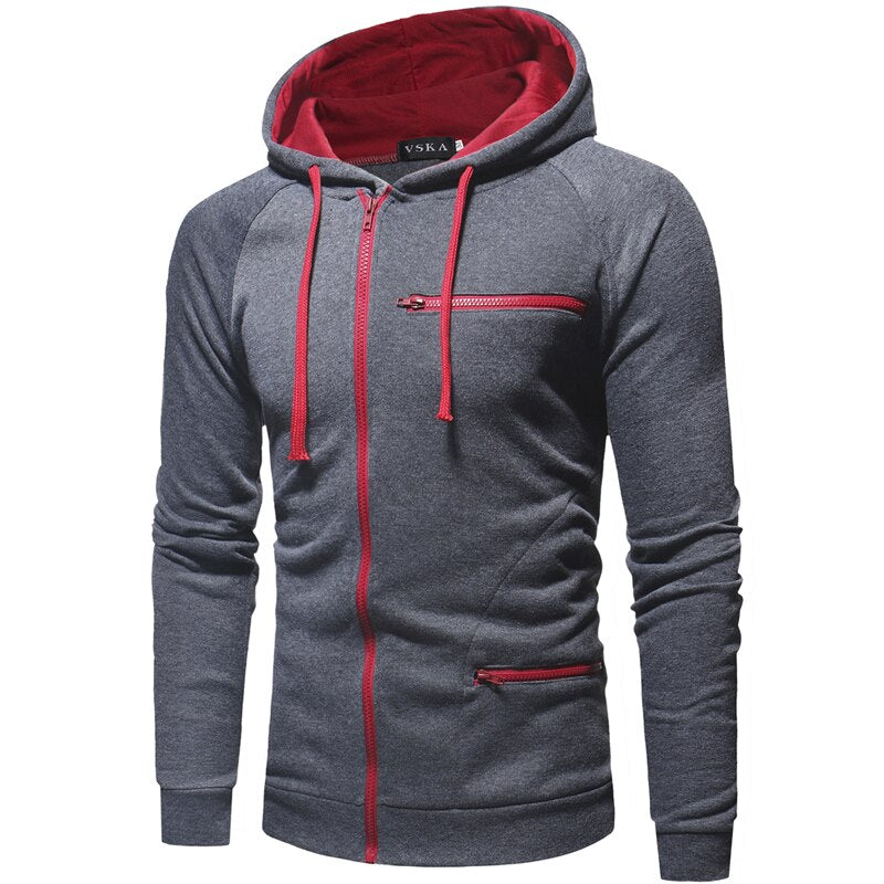 Herr zip-up hoodie – slitstark och trendig för vardagsstil