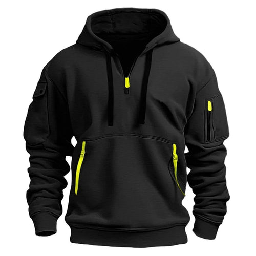 Halvdraget huvtröja – stilren sweatshirt för män
