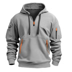 Halvdraget huvtröja – stilren sweatshirt för män