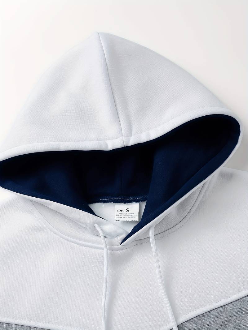 Mansblockfärgad hoodie – stiligt, mysigt och mångsidigt plagg