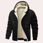 Herrarnas mysiga fleece-fodrade zip-up hoodie – perfekt för vardag