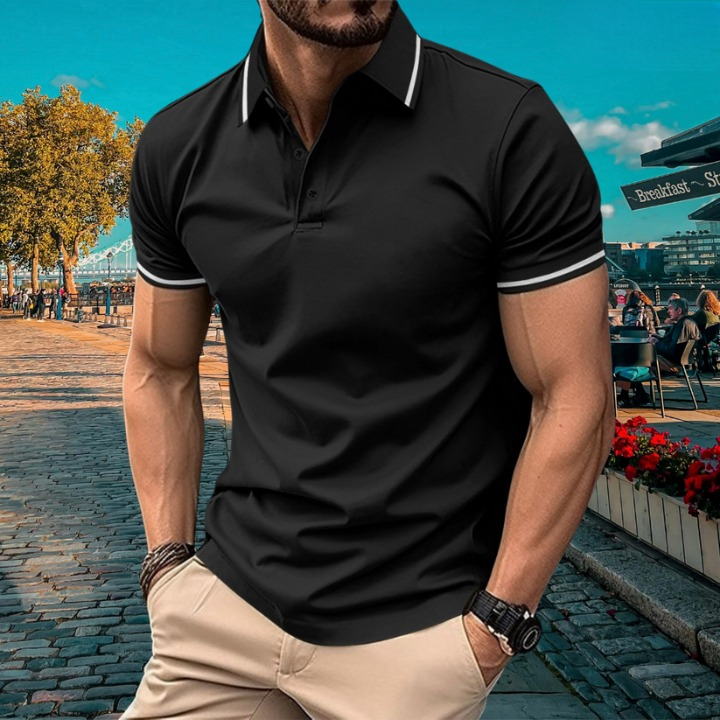 Herrklassisk polo - mångsidig casual stil för alla tillfällen