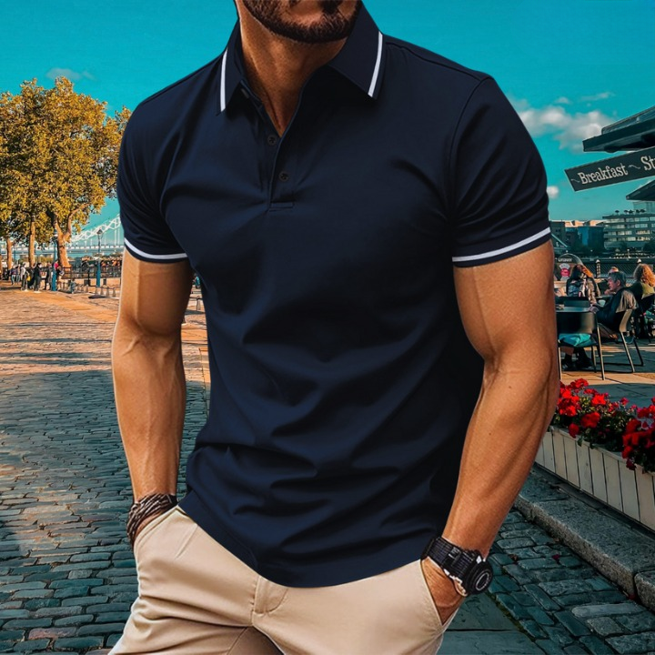 Herrklassisk polo - mångsidig casual stil för alla tillfällen