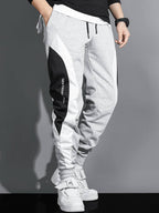 Herr sweatpants med dragsko – trendiga joggingsbyxor med sidopaneler och fickor