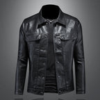 Herrskinnjacka i Tidlös Bikerstil – Premium Kvalitet & Stil