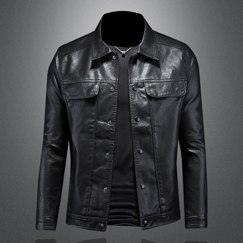 Herrskinnjacka i Tidlös Bikerstil – Premium Kvalitet & Stil