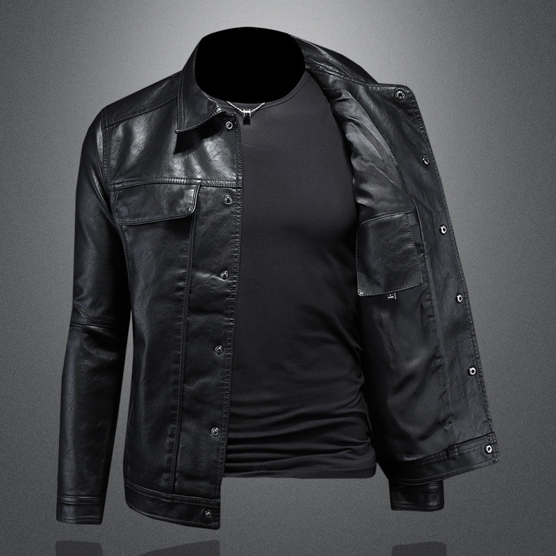 Herrskinnjacka i Tidlös Bikerstil – Premium Kvalitet & Stil