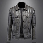 Herrskinnjacka i Tidlös Bikerstil – Premium Kvalitet & Stil