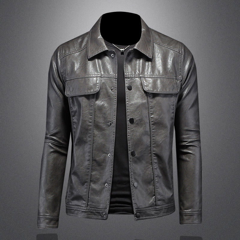 Herrskinnjacka i Tidlös Bikerstil – Premium Kvalitet & Stil