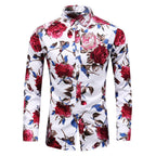 Herrskjorta med blommönster – elegant skjorta för smart casual