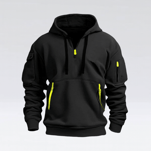Halvdraget huvtröja – stilren sweatshirt för män