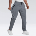 Herrbyxor med dragkedjefickor – stretchiga joggers för sportig stil