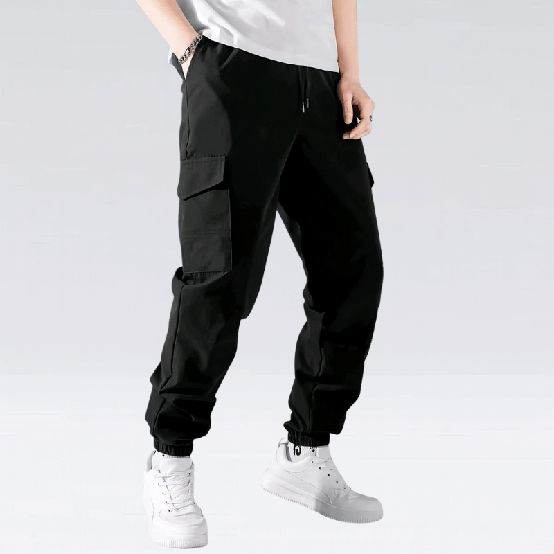 Herrens Cargobyxor – Slitstarka Utility Joggers i Marinblått