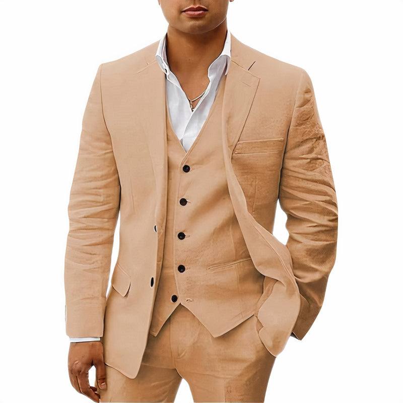 3-delad linnekostym - elegant herrmode