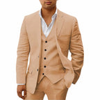3-delad linnekostym - elegant herrmode