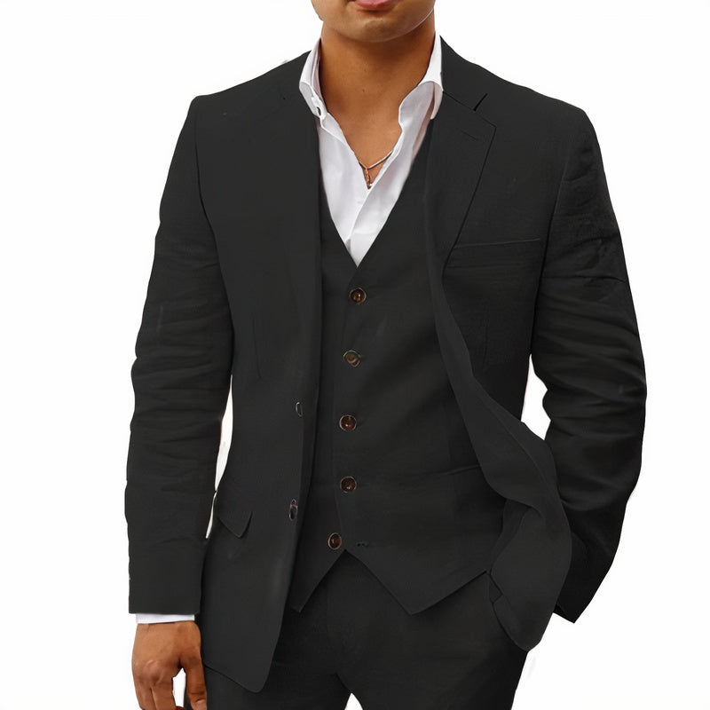 3-delad linnekostym - elegant herrmode