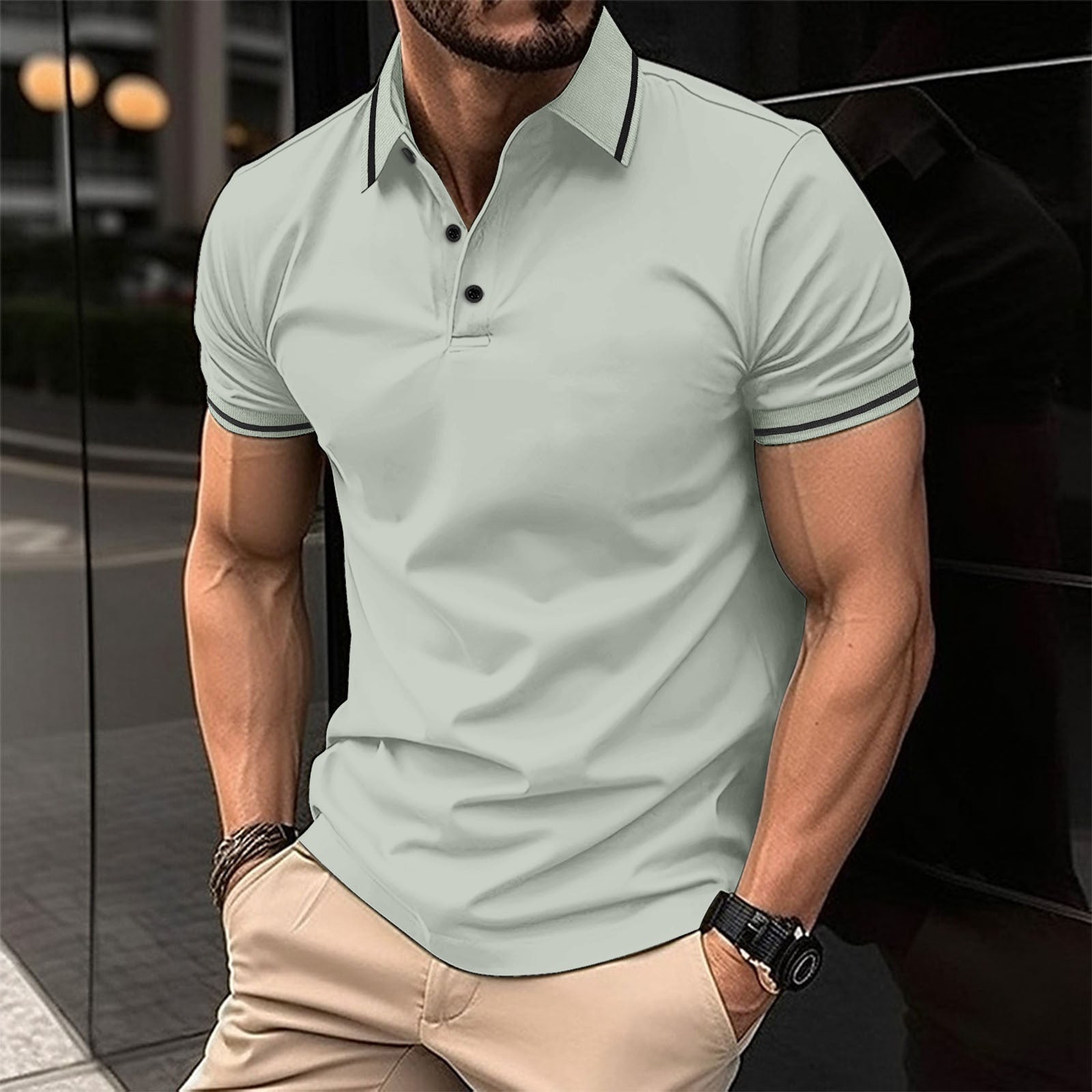 Herrklassisk polo - mångsidig casual stil för alla tillfällen