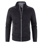 Herrstickad fleecejacka – mysig zip-up för vardagsstil