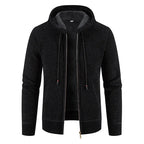 Stickad zip-hoodie – avslappnat och stilrent ytterplagg för män