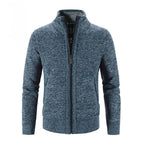 Herrstickad fleecejacka – mysig zip-up för vardagsstil