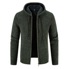Stickad zip-hoodie – avslappnat och stilrent ytterplagg för män