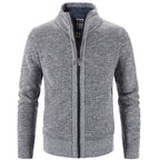 Herrstickad fleecejacka – mysig zip-up för vardagsstil