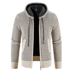 Stickad zip-hoodie – avslappnat och stilrent ytterplagg för män