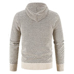 Stickad zip-hoodie – avslappnat och stilrent ytterplagg för män