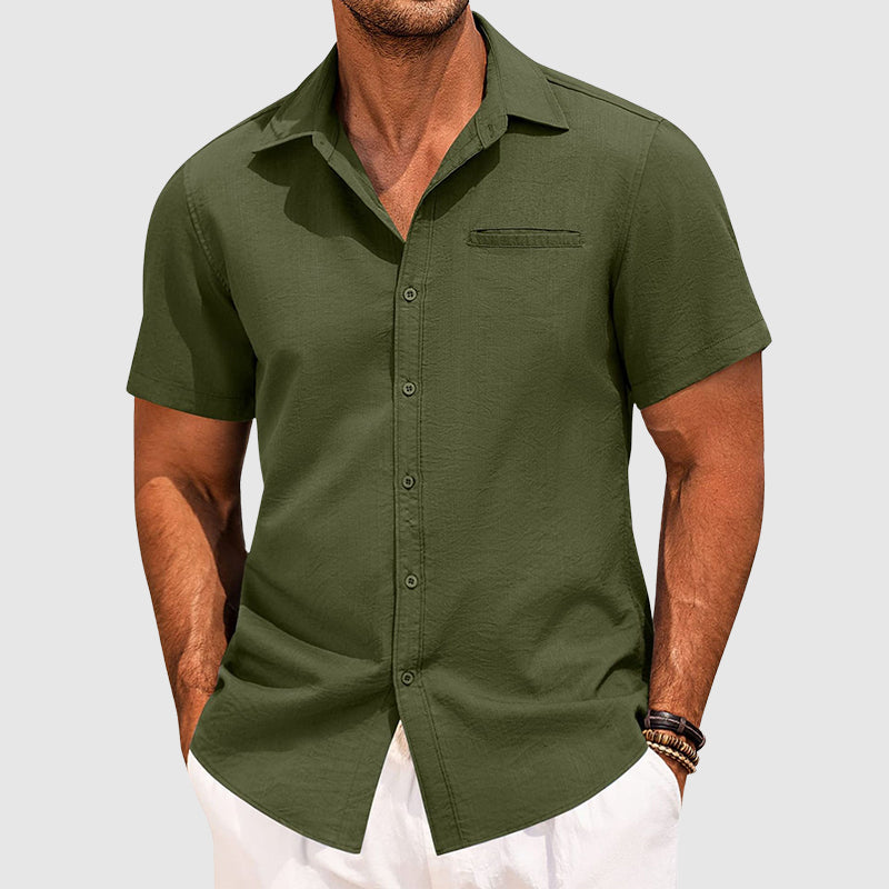 Herrskjorta för sommaren - lätt och andningsaktiv casualwear med kort ärm