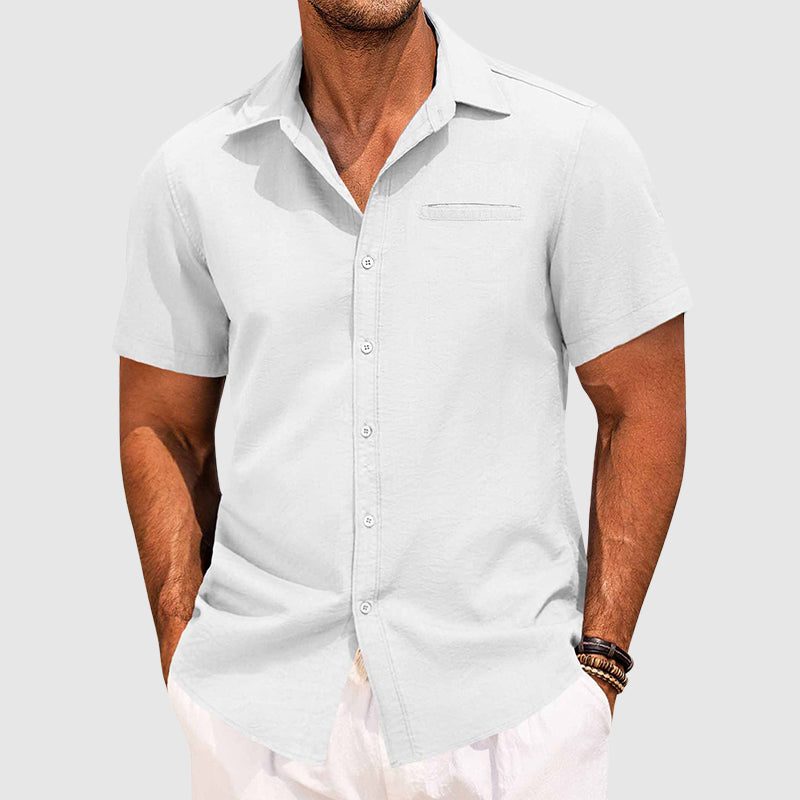 Herrskjorta för sommaren - lätt och andningsaktiv casualwear med kort ärm