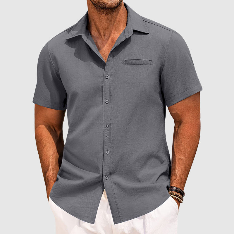 Herrskjorta för sommaren - lätt och andningsaktiv casualwear med kort ärm