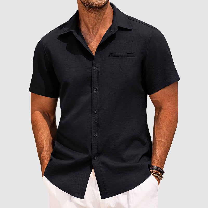 Herrskjorta för sommaren - lätt och andningsaktiv casualwear med kort ärm