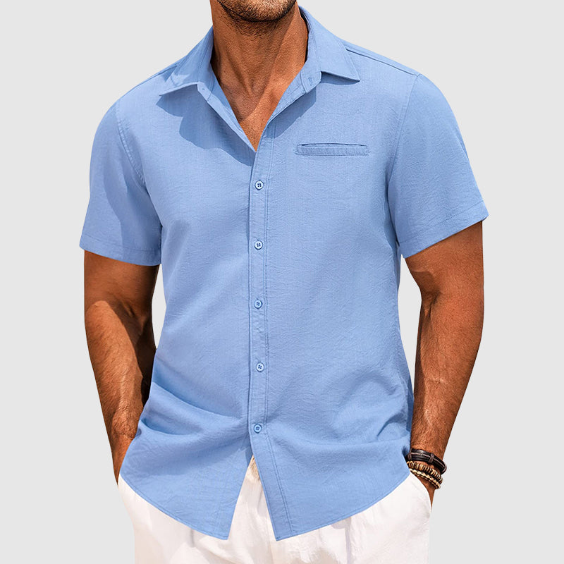 Herrskjorta för sommaren - lätt och andningsaktiv casualwear med kort ärm