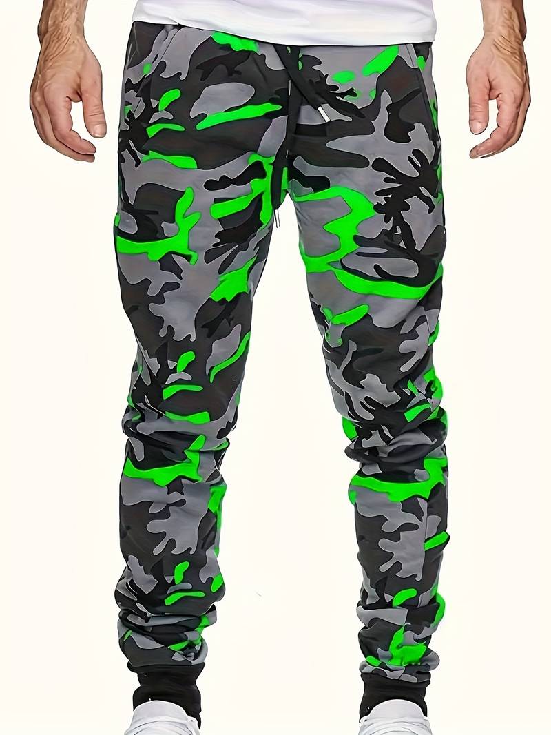 Herren hose med camouflagemönster – trendiga joggers