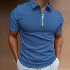 Herr zip polo shirt - modern kortärmad topp för vardagsbruk