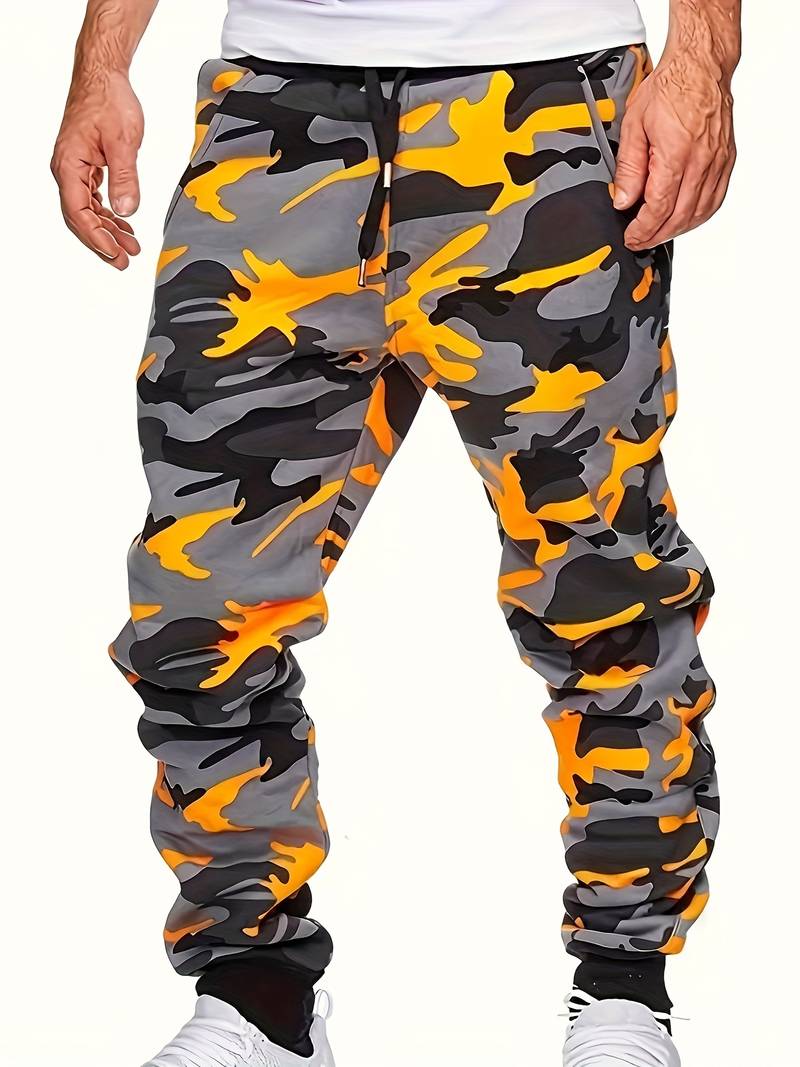 Herren hose med camouflagemönster – trendiga joggers