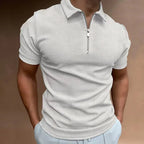 Herr zip polo shirt - modern kortärmad topp för vardagsbruk