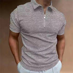 Herr zip polo shirt - modern kortärmad topp för vardagsbruk