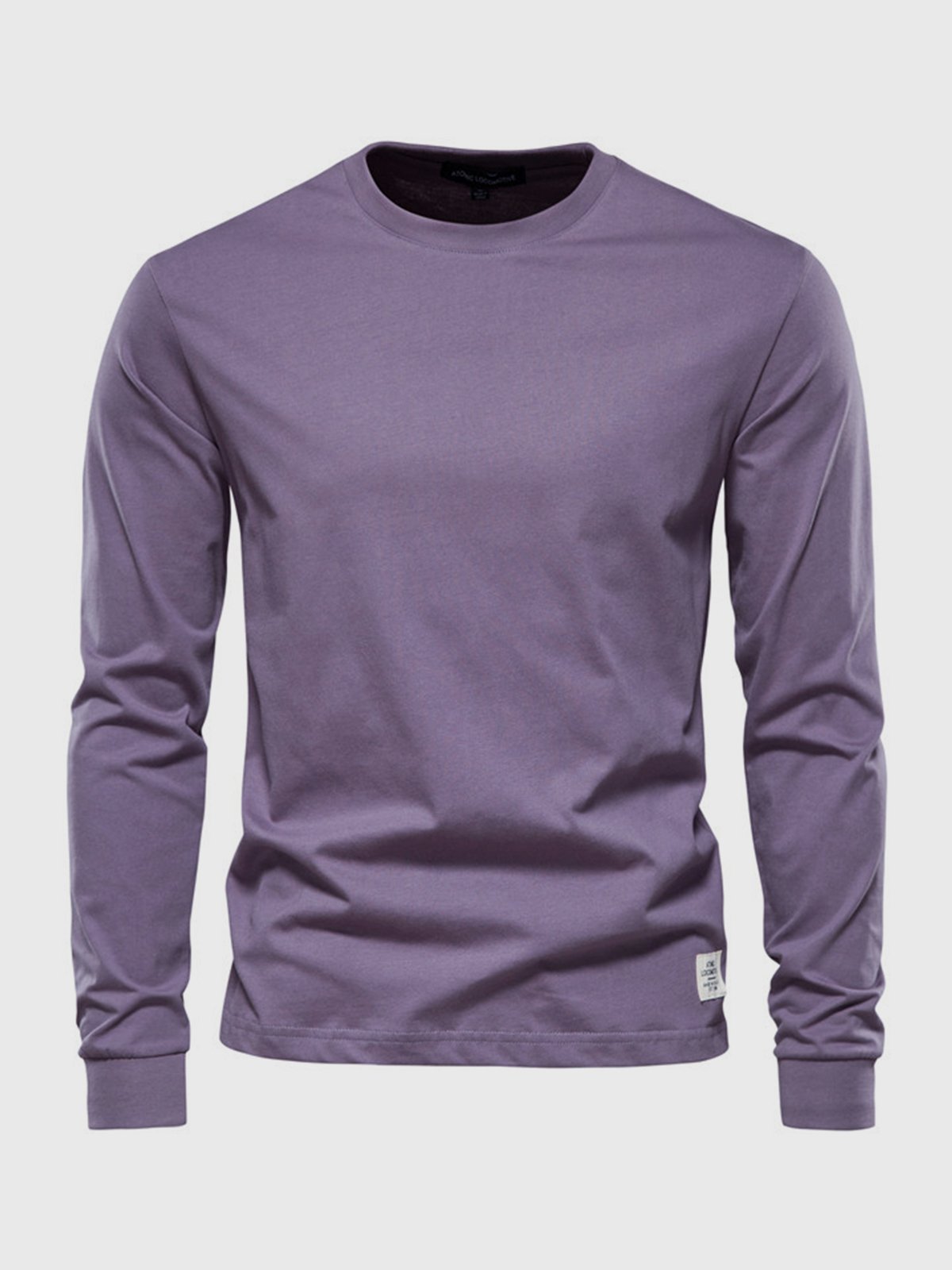 Mäns långärmad t-shirt - lättviktig och avslappnad med mångsidig bomull för daglig stil